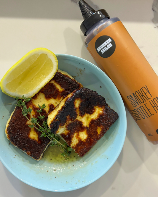 Fried Halloumi with Smokey Chipotle Honey