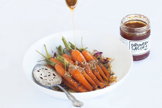 Dutch Carrots Glazed with Drunken Sailor Smokey Chipotle Honey