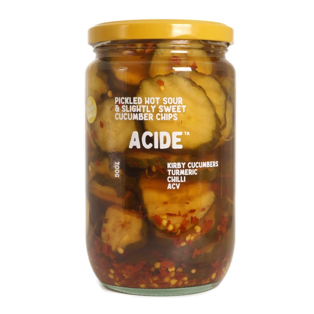 ACIDE™ Pickled Hot, Sour and Slightly Sweet Cucumber Chips 700g